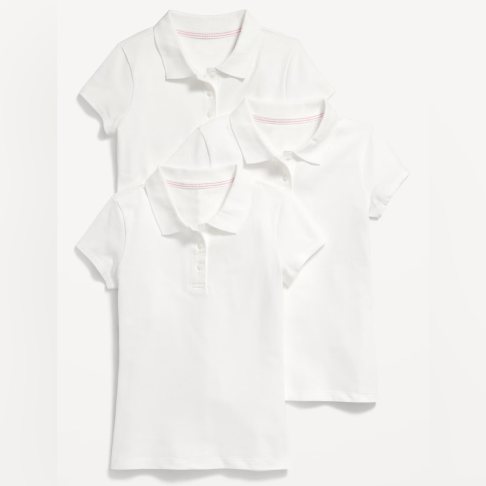 Old Navy Girl’s Uniform Classic White Polo Shirt